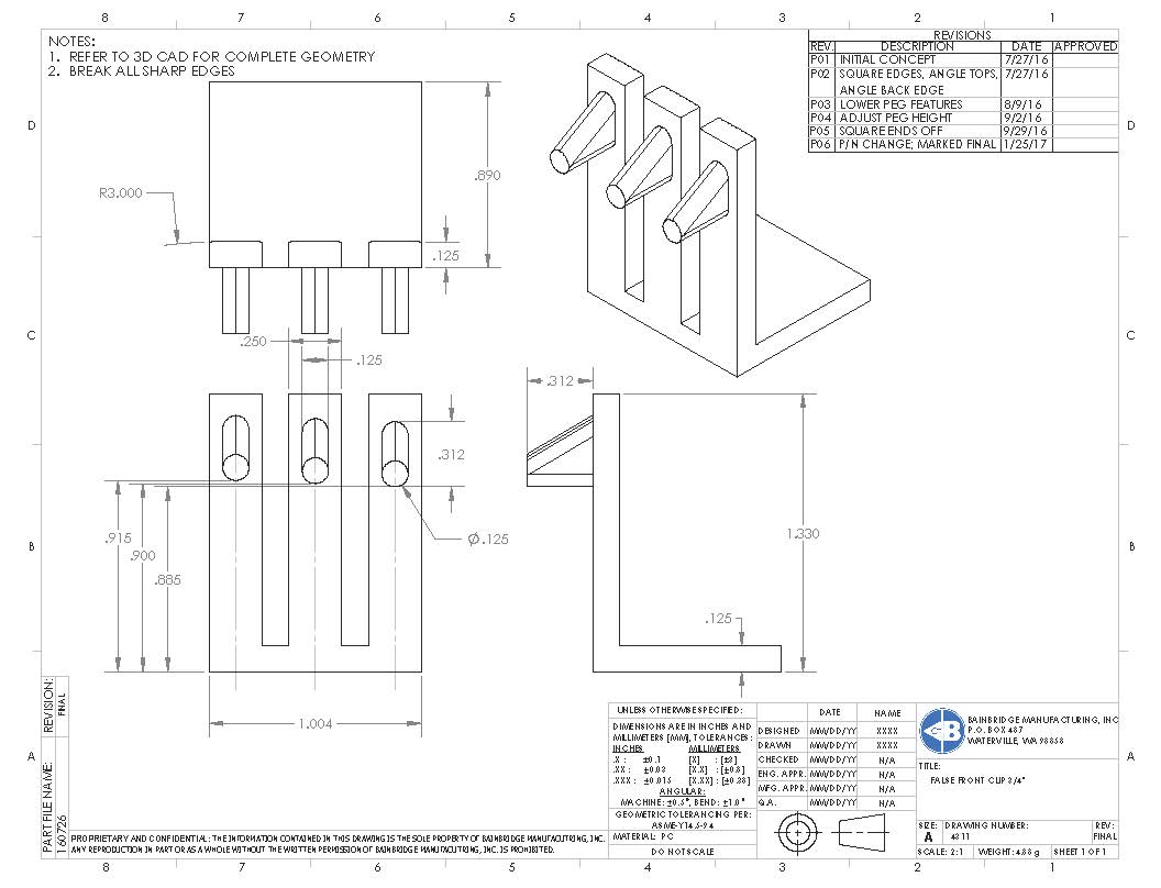 4311 False Front Clip 3/4" with bumper $38.00 / 100 - Image 6