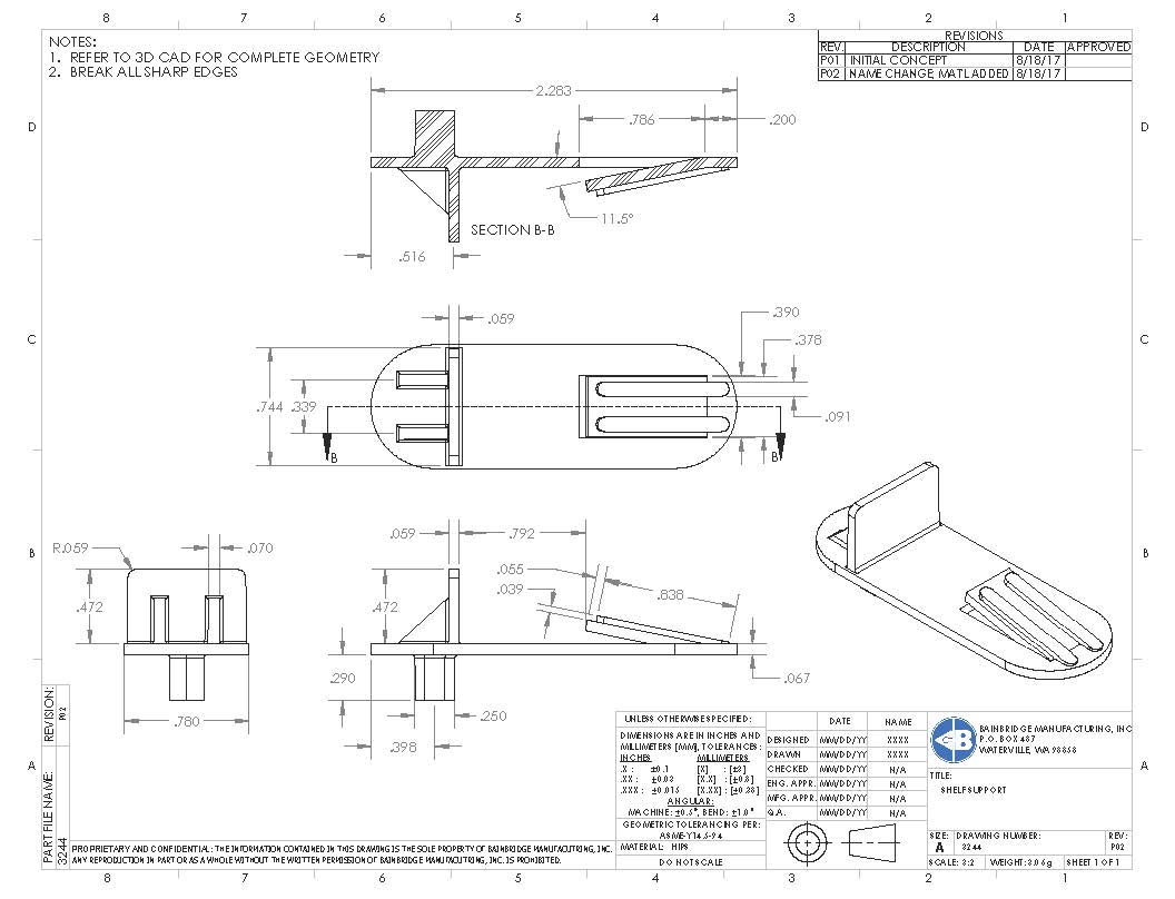 3244 Shelf Support 1/4" X 3/4" $40.00 / 500 - Image 7