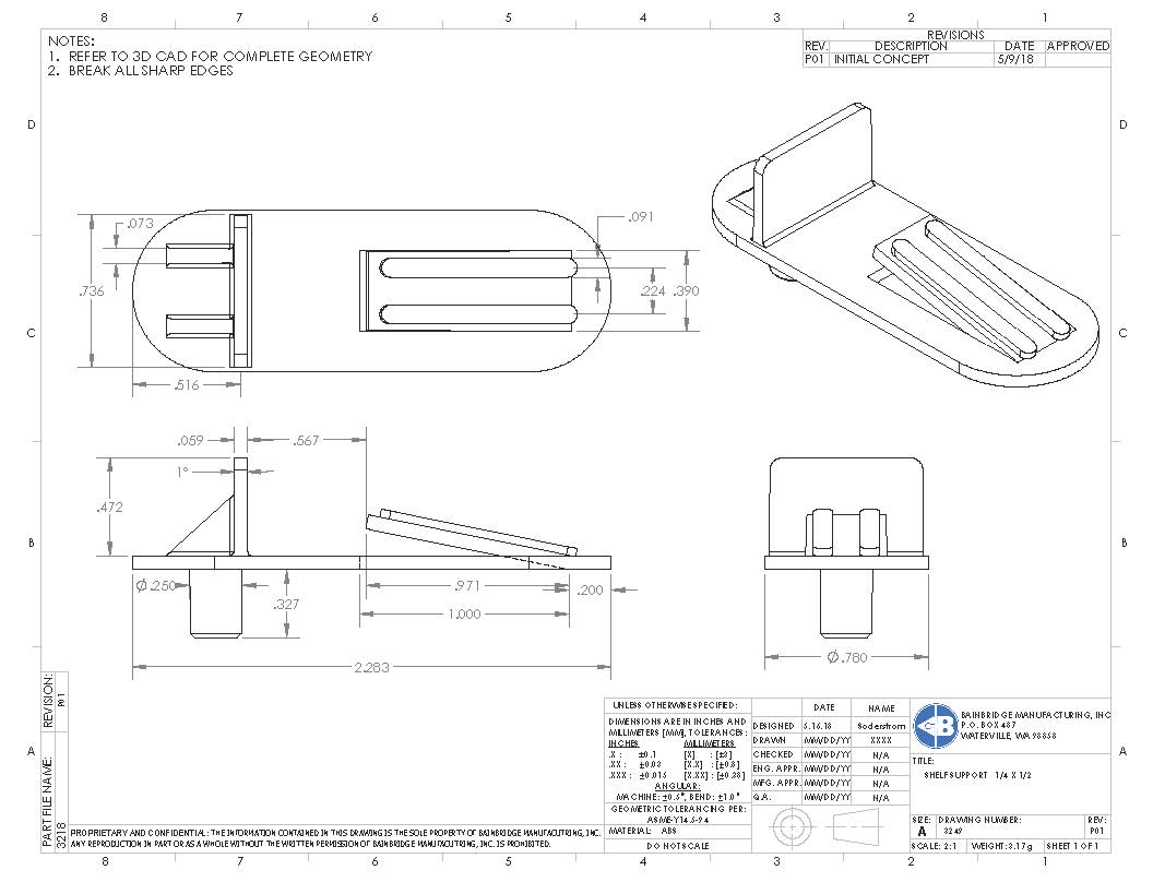 3249 Shelf Support 1/4" X 1/2" $40.00 / 500 - Image 8