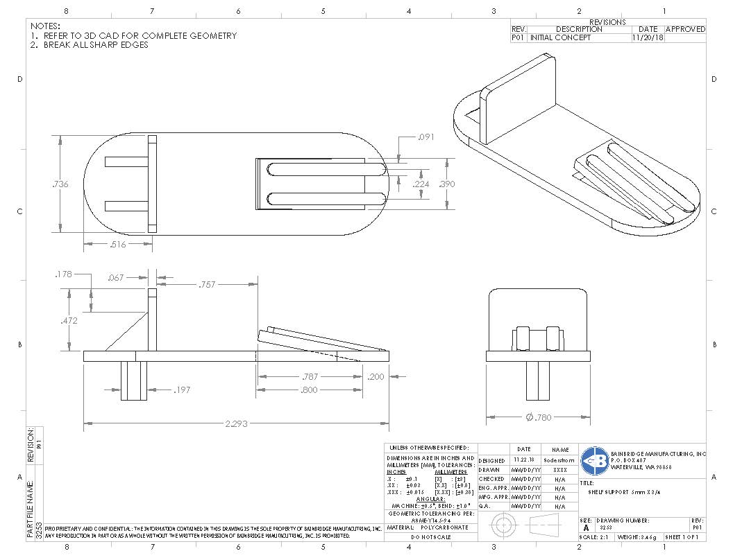3253 Shelf Support 5mm X 3/4" $65.00/1000 - Image 11